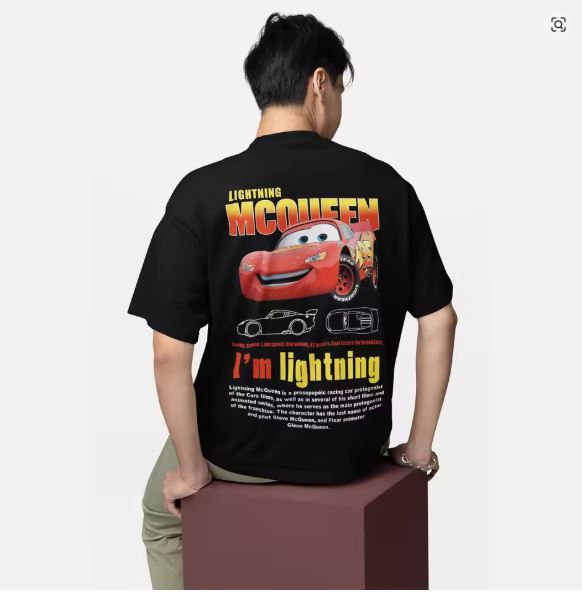“I’m Sally, I’m Lightning” Men’s Cotton Tee — Creative Cars Short-Sleeve Round-Neck Shirt (Plus Sizes Available)