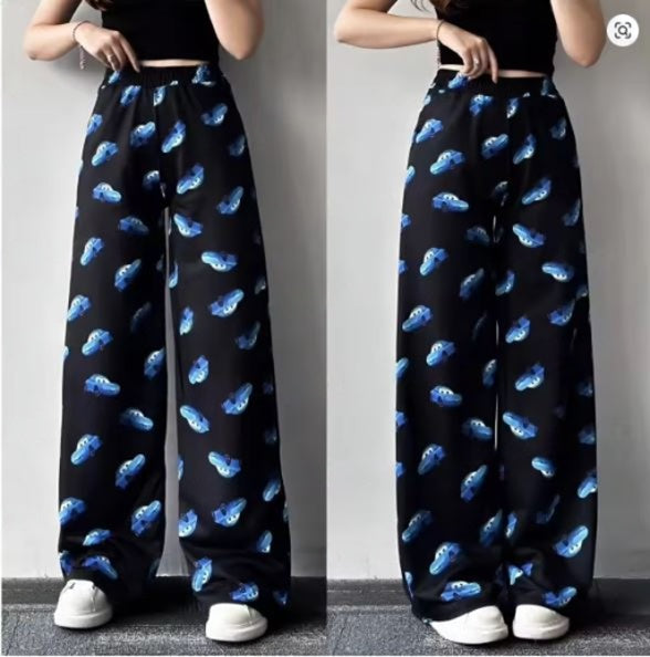 2024 Lightning McQueen & Sally “His & Hers” Cotton Summer Pajama Set – Oversized Tee + Pants for Adults & Kids